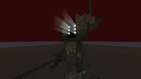 1000-THR Earthmover with a tall mechanical body, narrow legs, weapon-like details, interior parts, and Aeronautics machinery.