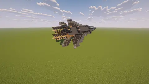 I made fastest fighter jet using create aeronautics with Black Sail, Copycat Slope Layer, Gray Wool, Gray Sail, Black Symmetric Sail, Copycat Slab, Gray Symmetric Sail, and Gearbox, visible proportions, and a 30 x 10 x 21 schematic footprint.